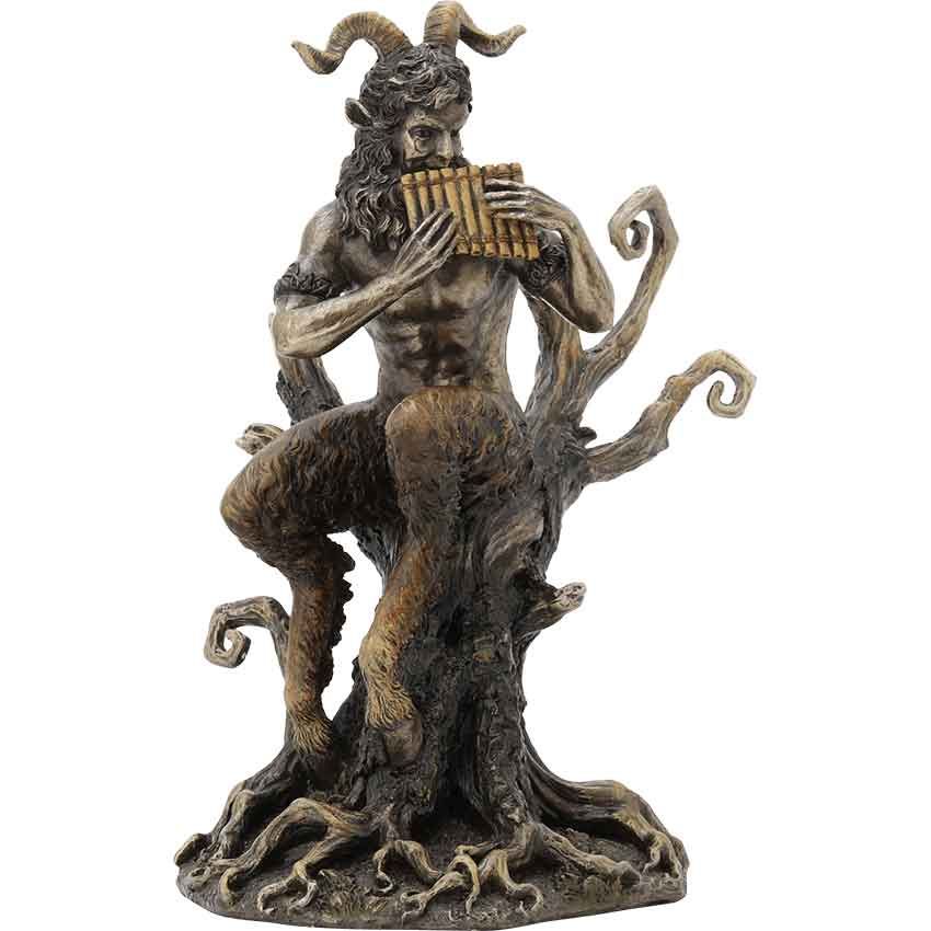 Pan - Playing Flute (9.5") | Statue | Wiccan Center