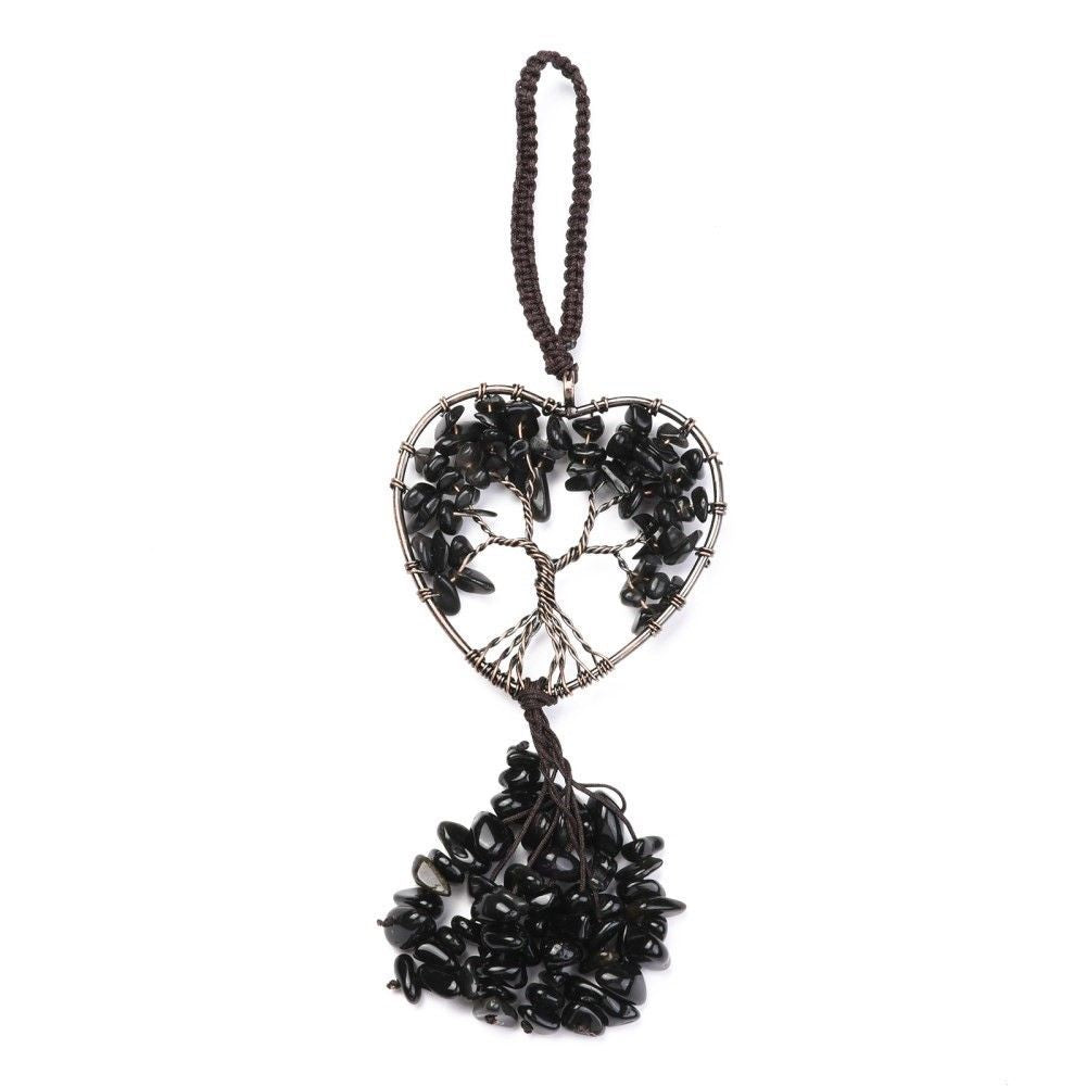 Heart Tree Blk. Obsidian Pend. | WallHangings | Wiccan Center