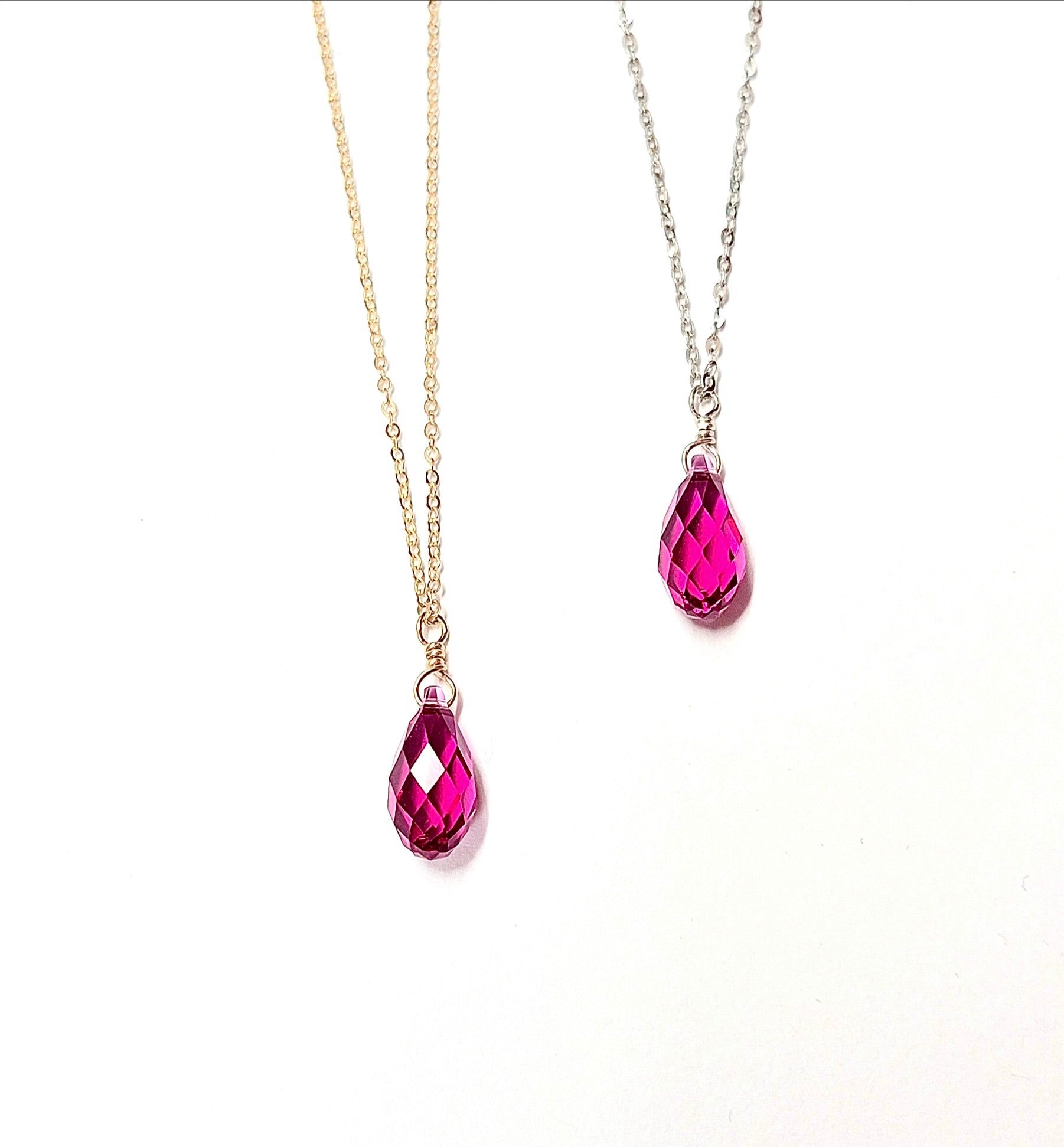 Swarovski Crystal Droplet Necklace with Swarovski Clasp