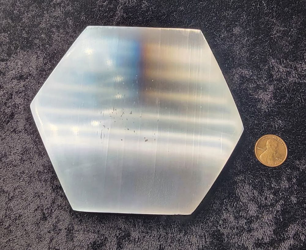 Selenite Plate - Hexagonal | Plates | Wiccan Center