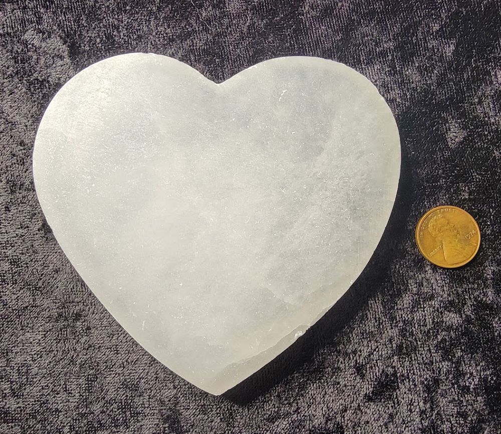 Selenite Plate - Heart | Plates | Wiccan Center
