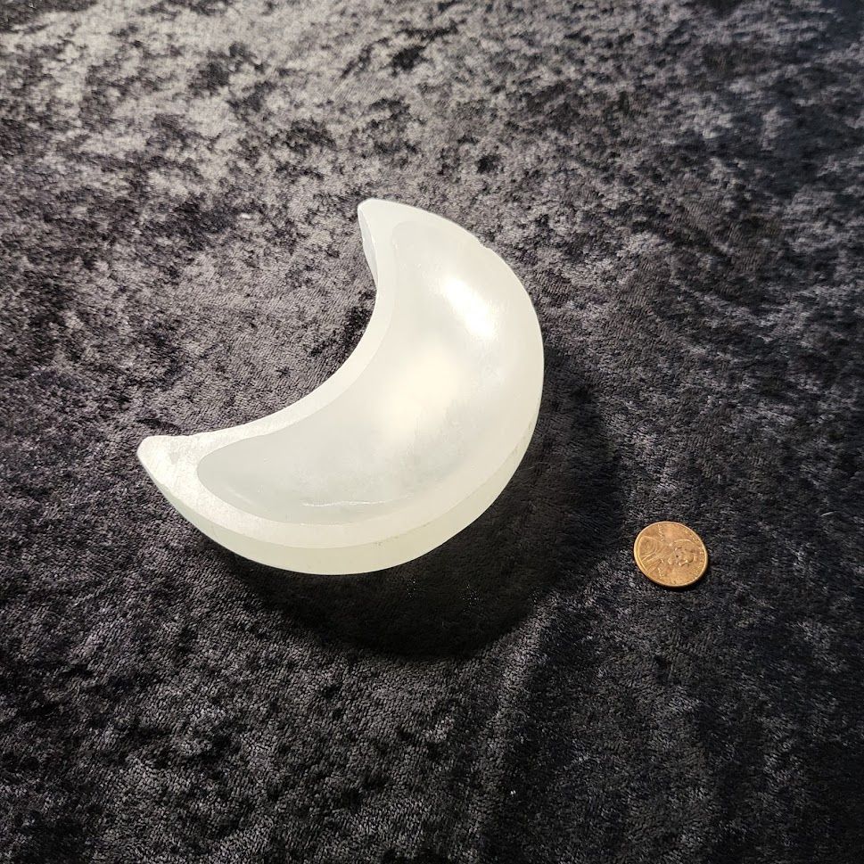 Selenite Bowl - Moon | Bowls | Wiccan Center