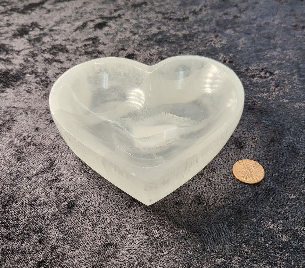 Selenite Bowl - Heart | Bowls | Wiccan Center