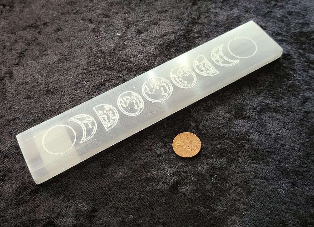 Selenite Bar - Moon Phase | Wands | Wiccan Center