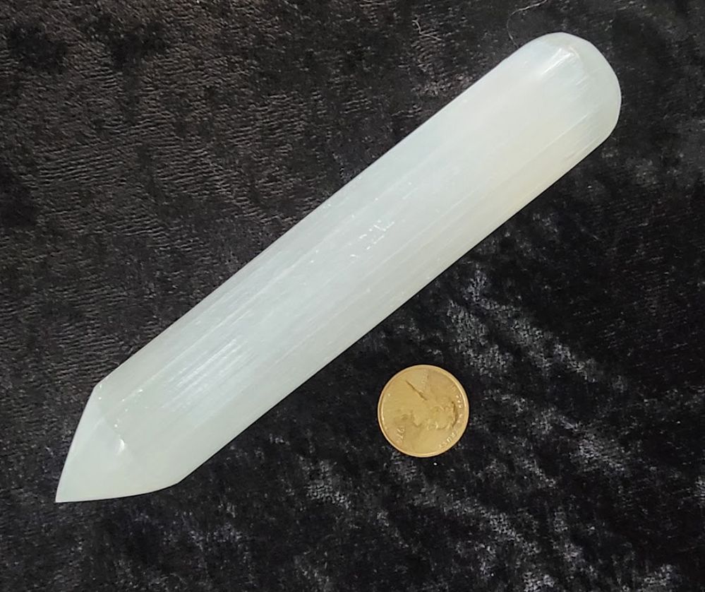 Selenite Massage Wand - Point | Wands | Wiccan Center