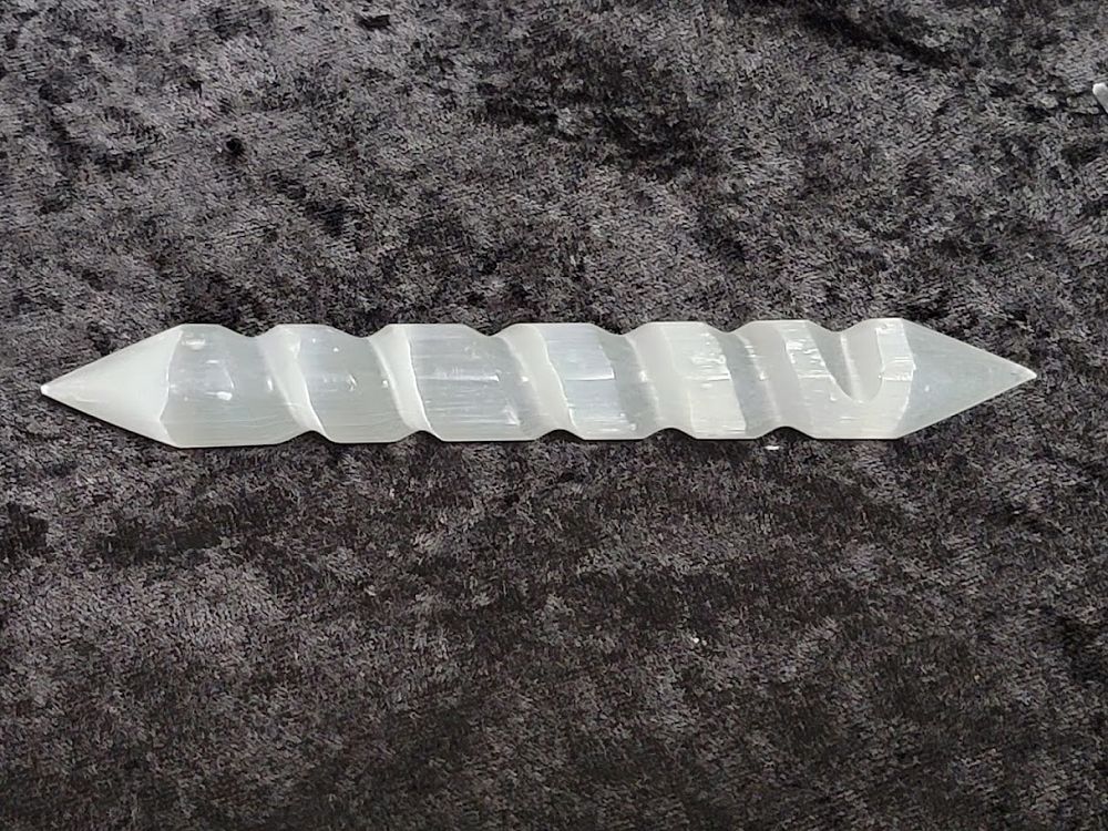Selenite Wand - Spiral | Wands | Wiccan Center
