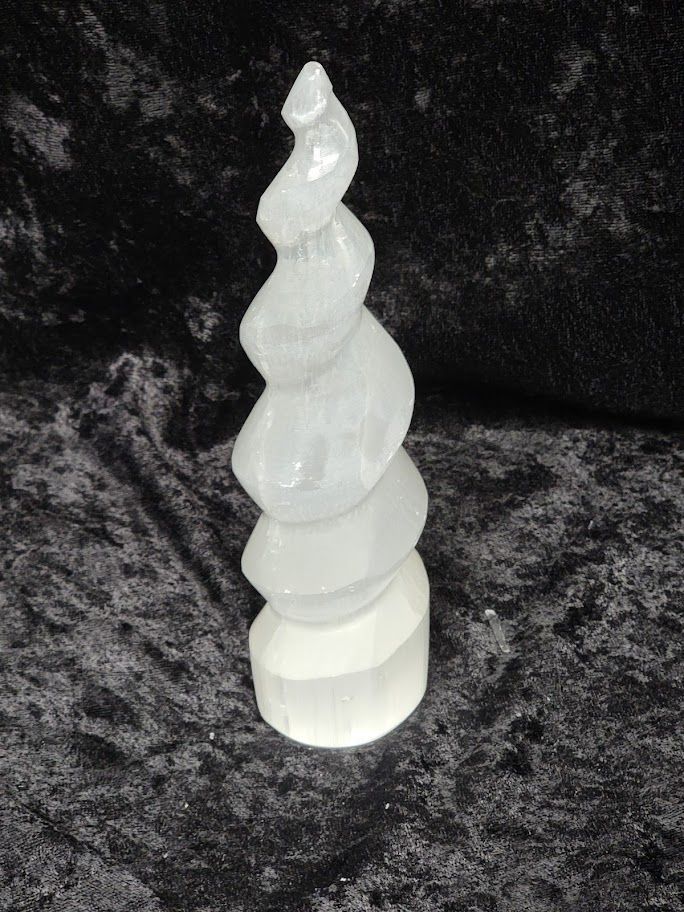 Selenite Spiral Point - Large | Point | Wiccan Center