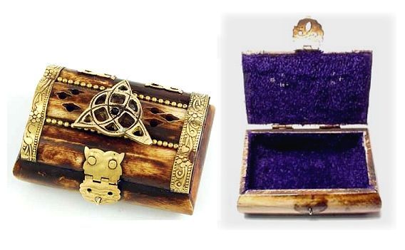 Triquetra Inlaid Bone Box | Boxes | Wiccan Center