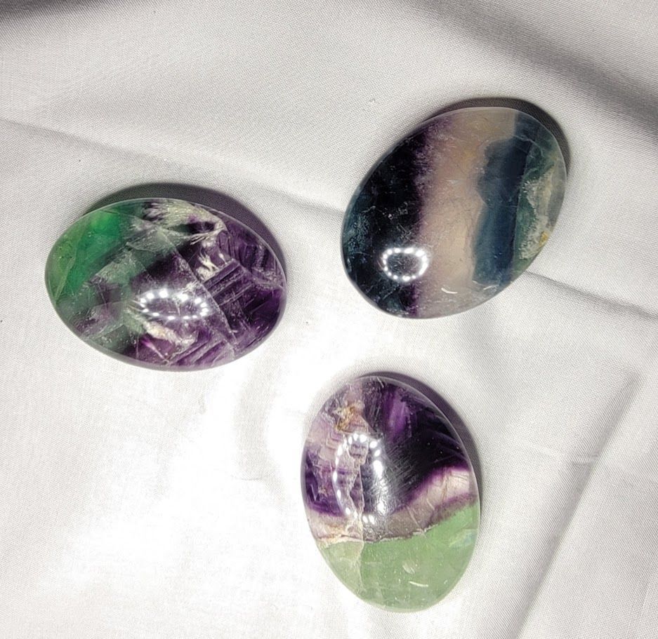 Fluorite Palm Stone | Palm Stone | Wiccan Center
