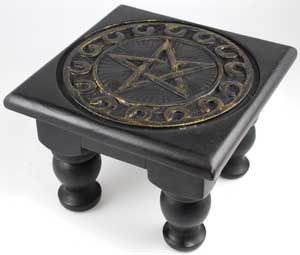 Pentagram Altar Table - Square (6x6") | Altar Table | Wiccan Center