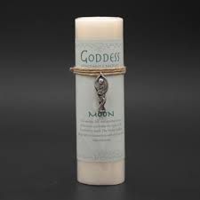 Goddess Moon w/Pewter Pendant | Candle | Wiccan Center