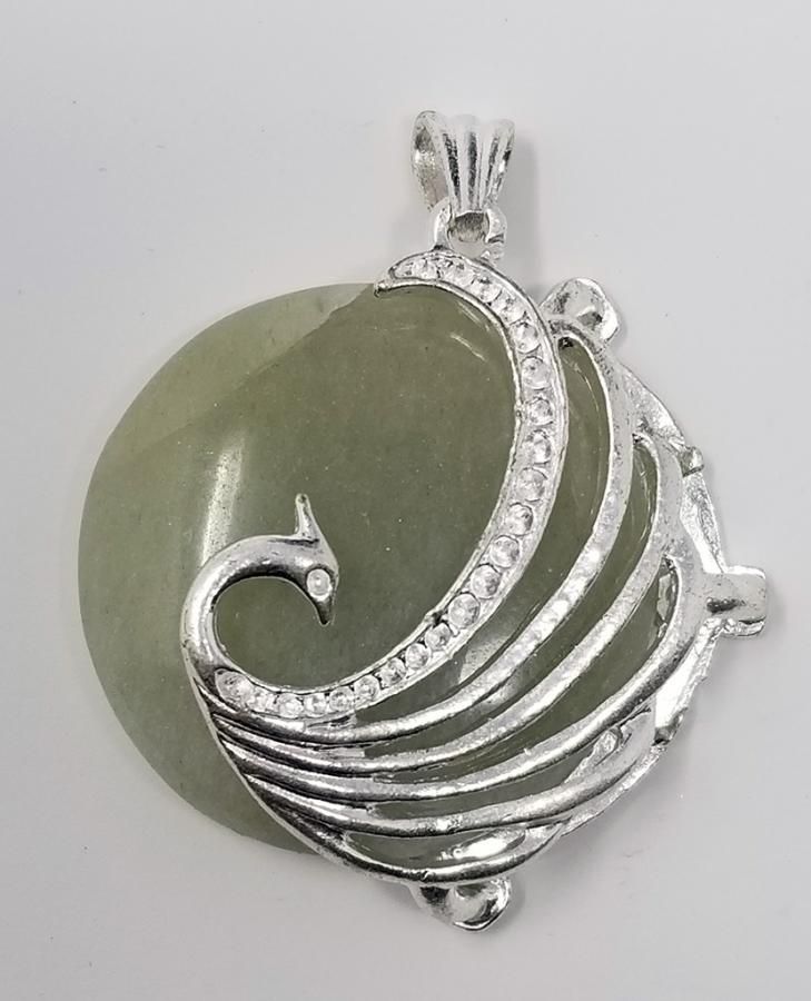 Aventurine Peacock Necklace | Jewelry-Necklace | Wiccan Center
