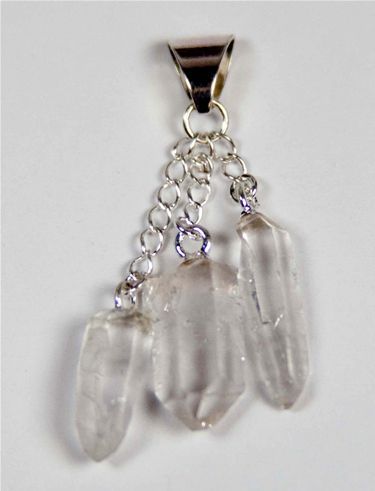 Quartz Triple Drop Necklace | Jewelry-Necklace | Wiccan Center