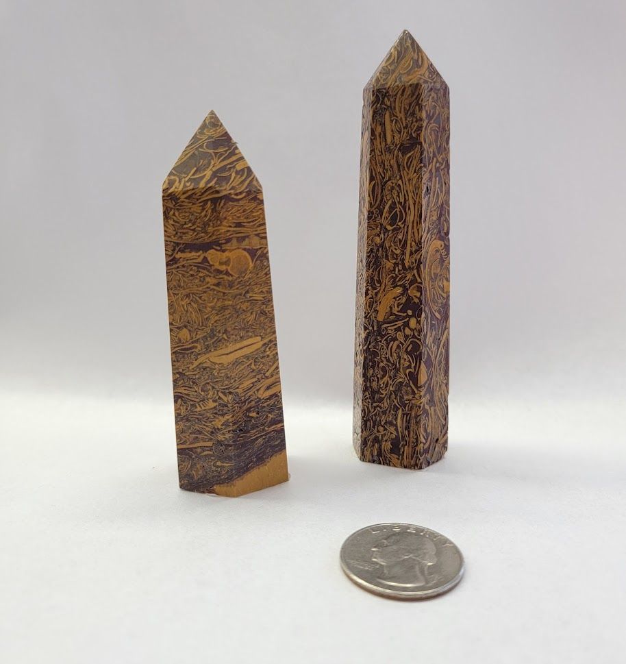 Calligraphy Jasper Obelisk - Medium | Point | Wiccan Center
