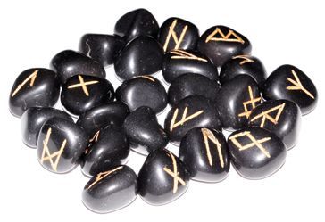 Black Agate Rune Set | Ritual | Wiccan Center