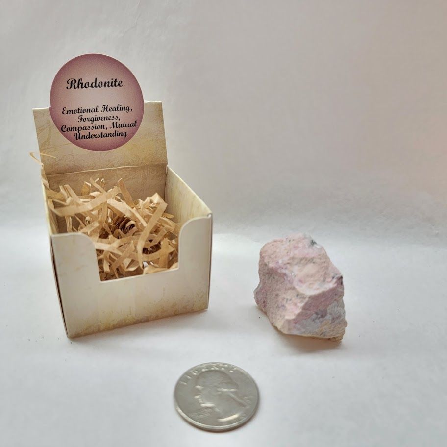 Rhodonite - Rough Gift Box | Rough Gemstone | Wiccan Center
