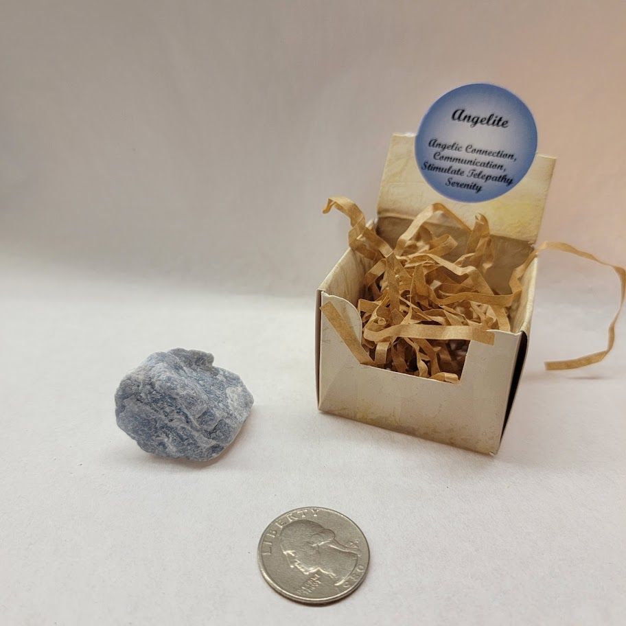 Angelite - Rough Gift Box | Rough Gemstone | Wiccan Center