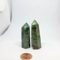 Green Jade Quartz Obelisk - Small | Point | Wiccan Center