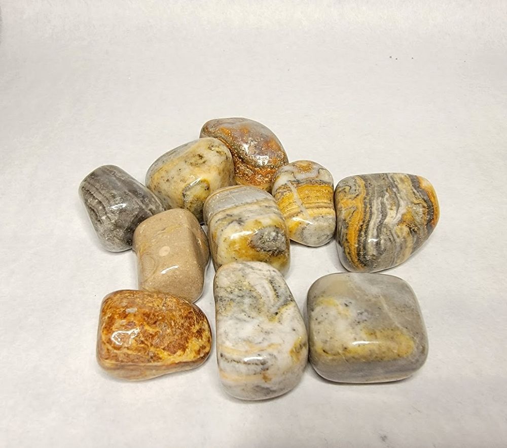Onyx Grey & Yellow - Tumbled | Tumbled Gemstone | Wiccan Center