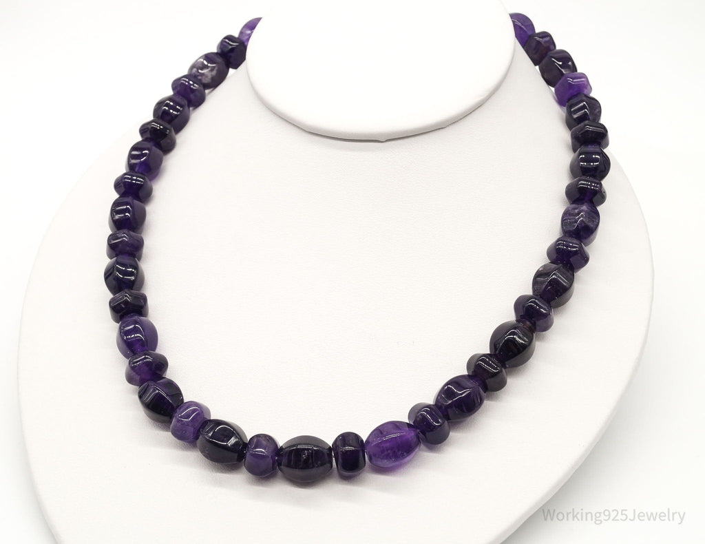 Vintage Desert Rose Trading Amethyst Bead Sterling Silver Necklace 20" | Jewelry > Necklaces > Pendants | Wiccan Center