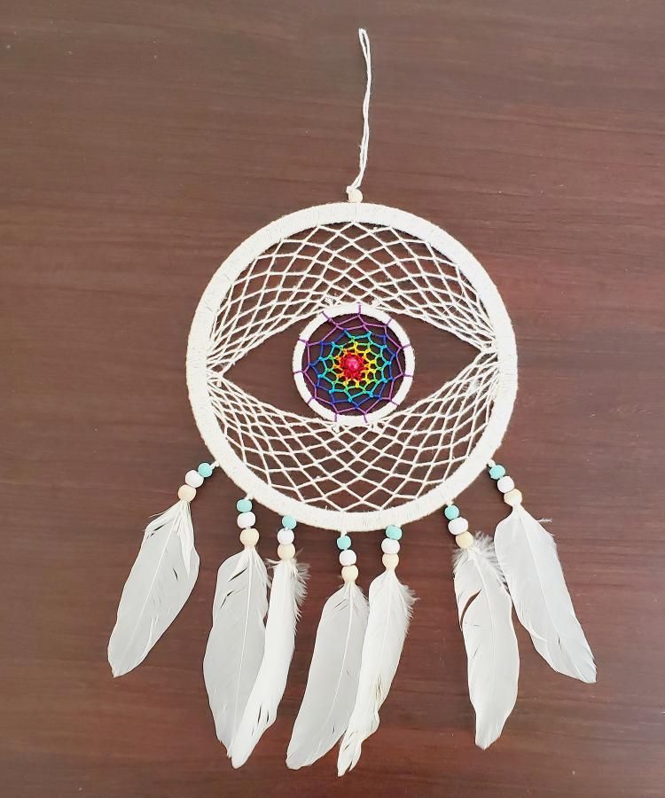 Cotton Evil Eye - Dreamcatcher | Dream Catchers | Wiccan Center