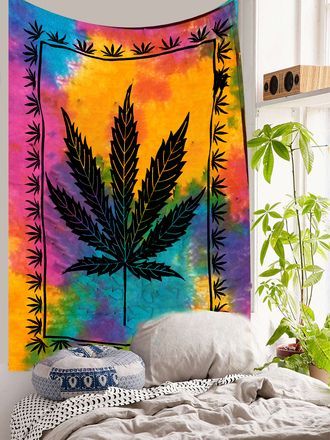 Tie Dye Cannabis - Tapestry (140x210cm) | Tapestry | Wiccan Center