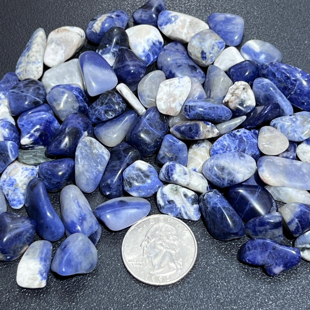 Blue Sodalite Small Tumbled Stones (By The Ounce or Pound) Wholesale | Home & Living > Home Decor > Home Accents > Rocks & Geodes | Wiccan Center