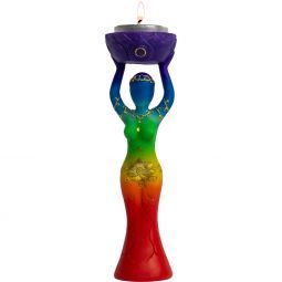 Chakra Goddess t-light holder | Candle Holder | Wiccan Center