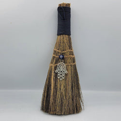 Witches Broom - Blue Evil Eye | Brooms | Wiccan Center