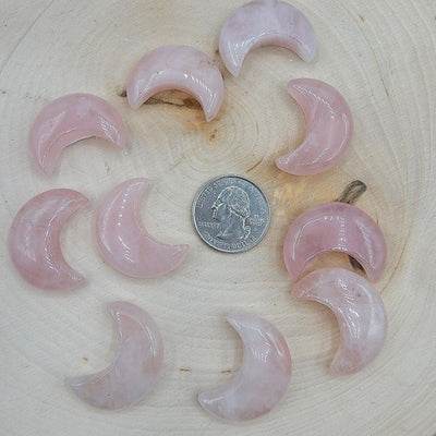 Gemstone Crescent Moon Carving - 1.5 Inch | Carvings | Wiccan Center