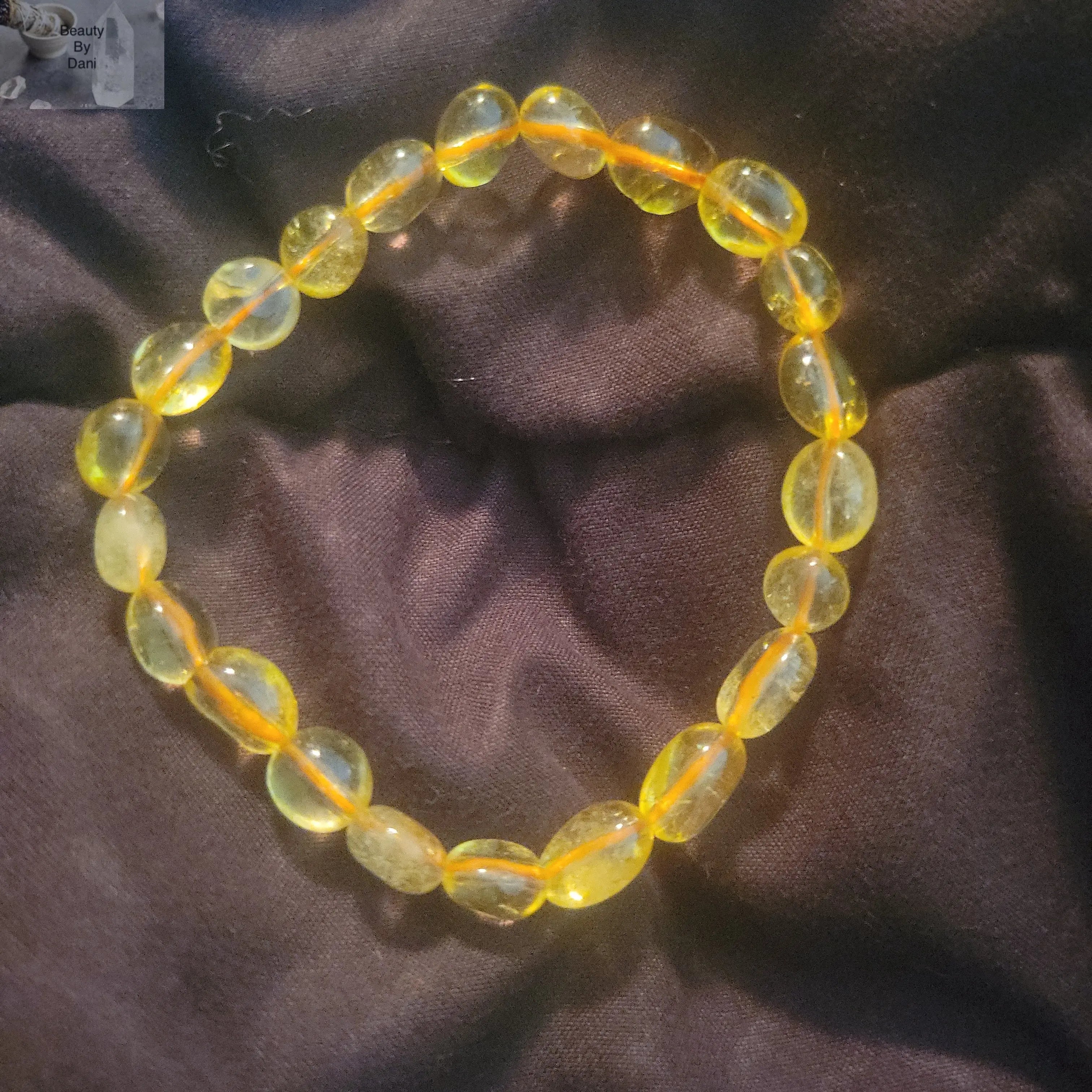 Citrine Nugget Bead Bracelet