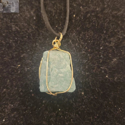 Raw Aventurine Wire Wrapped Necklace | Necklace | Wiccan Center