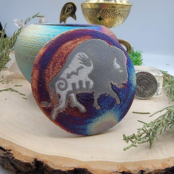 (3") Raku Jar - Spirit Bison | HomeDécor | Wiccan Center