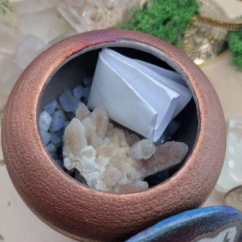 (3") Raku Jar - Pawprint | HomeDécor | Wiccan Center
