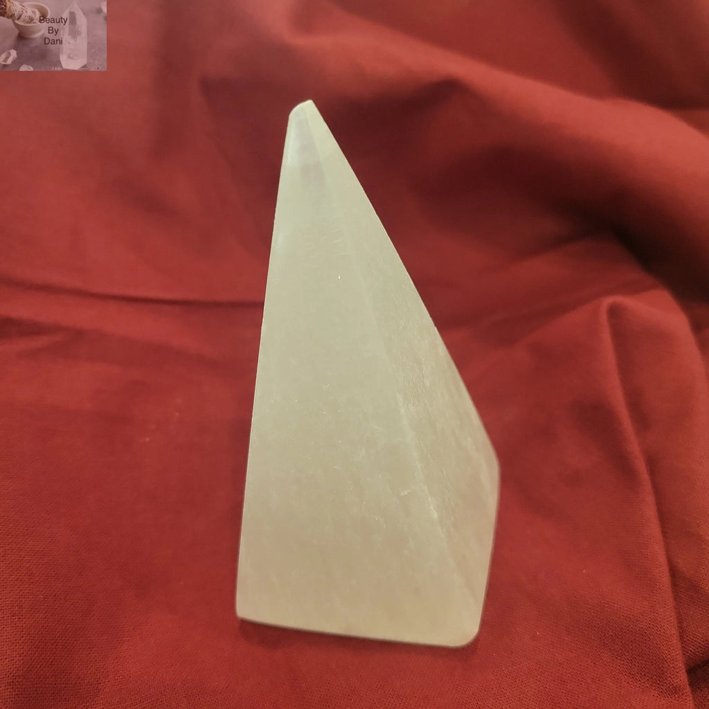 Medium Selenite Pyramid - Satin Spar Crystal
