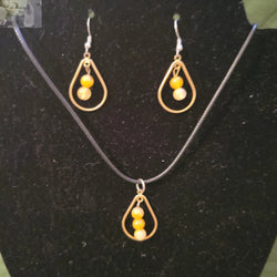 Citrine Earrings and Necklace Set | Earrings | Wiccan Center