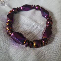 Purple Hematite Bracelet for Large Wrists | Bracelet | Wiccan Center