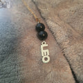 Onyx Leo Necklace with Stainless Steel Pendant