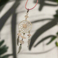 Rose Quartz Dreamcatcher Necklace