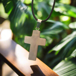 Rose Quartz Cross Necklace | Necklace | Wiccan Center
