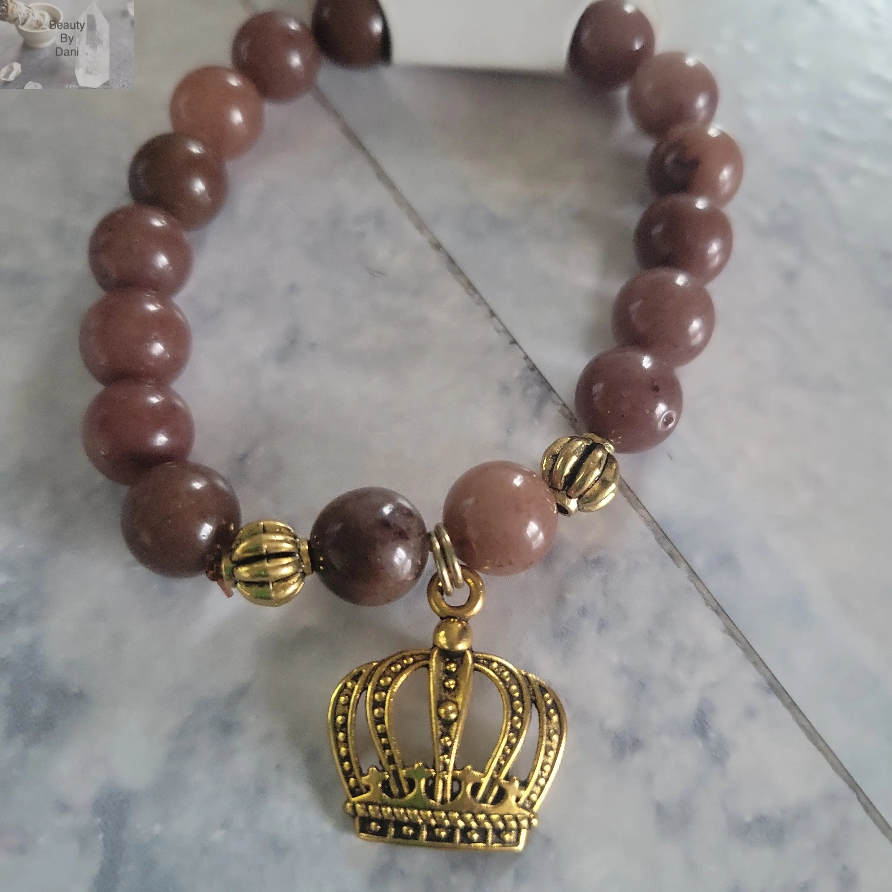 Purple Aventurine Crown Bracelet
