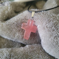 Strawberry Quartz Cross Necklace