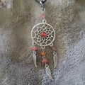 Strawberry Quartz Dreamcatcher Necklace