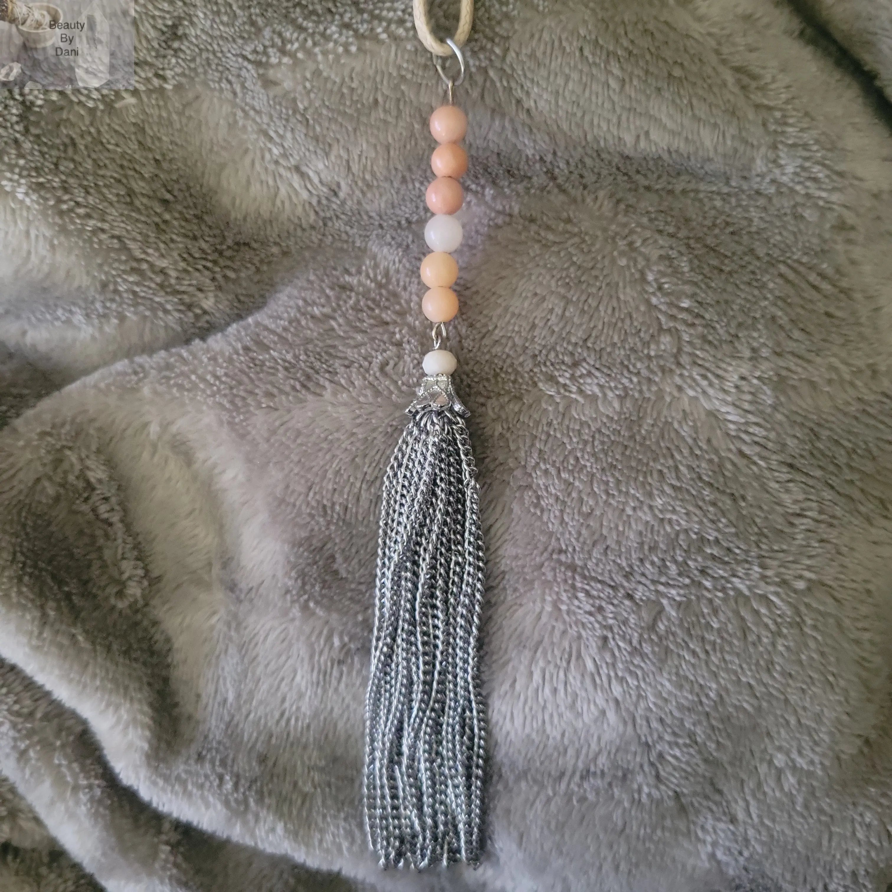 Pink Aventurine Tassel Necklace