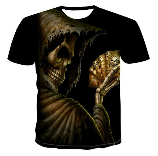 Mens Skull 3D t-shirts | StreetWear | Wiccan Center