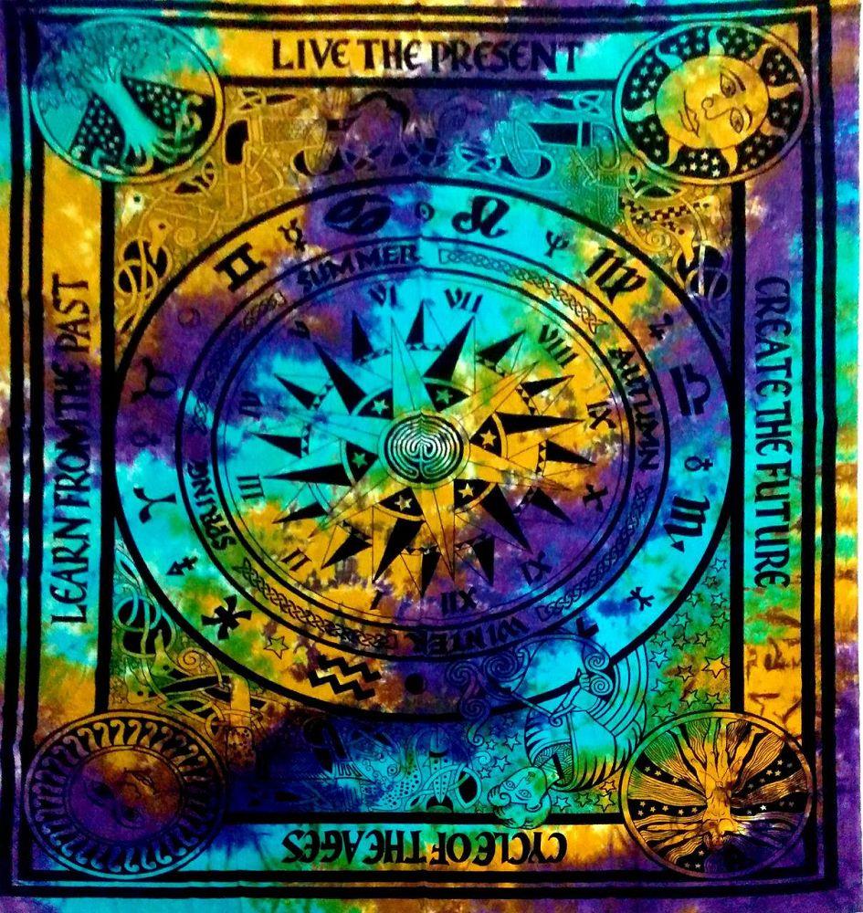 Zodiac Tie Dye - Tapestry | Tapestry | Wiccan Center