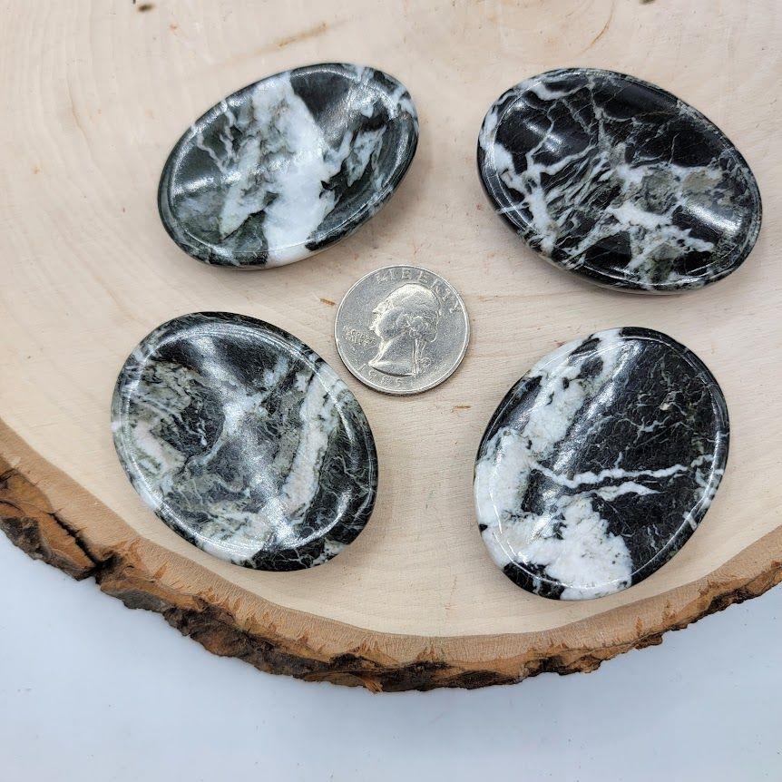 Black Zebra Marble - Worry Stone | Worry Stones | Wiccan Center