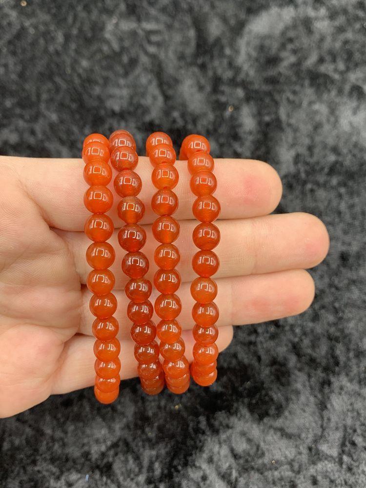 Carnelian Bracelet 6mm | Jewelry-Bracelet | Wiccan Center