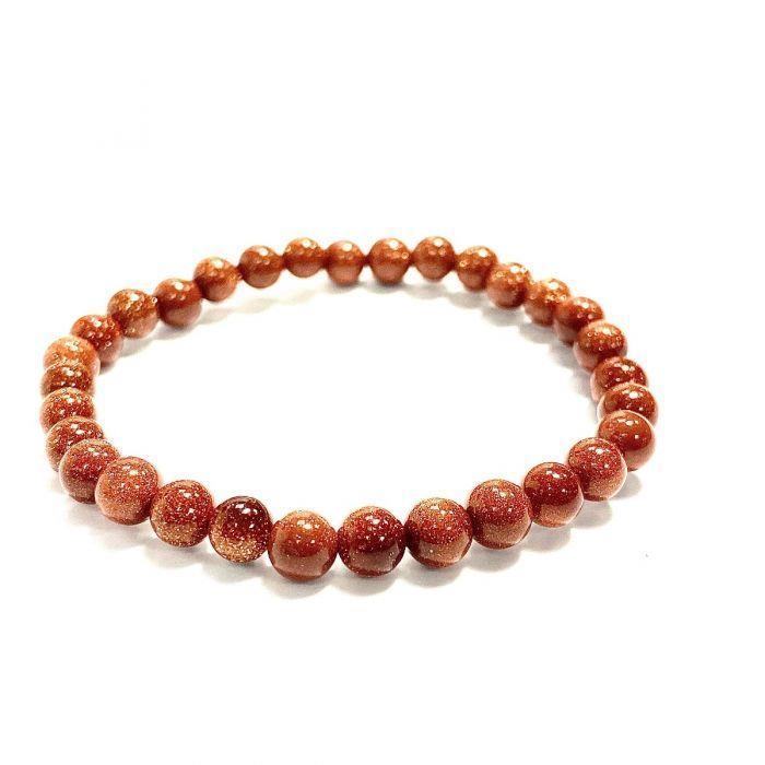 Red Goldstone Bracelet 4mm | Jewelry-Bracelet | Wiccan Center