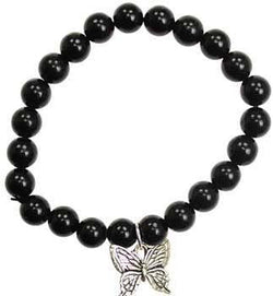 Black Obsidian Butterfly Bracelet | Jewelry-Bracelet | Wiccan Center